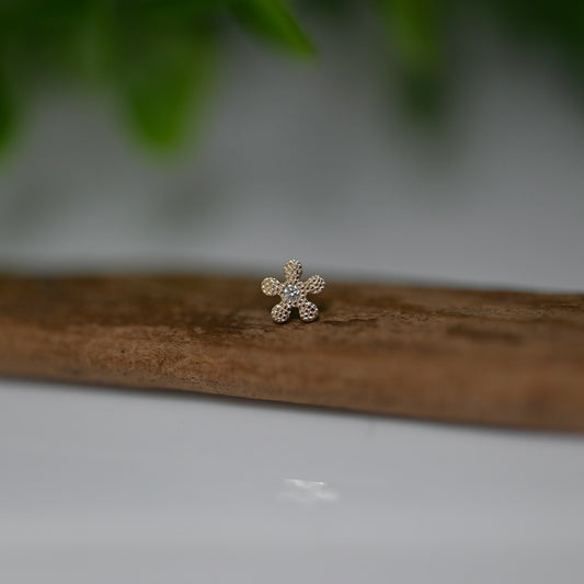Flat Daisy with Gem