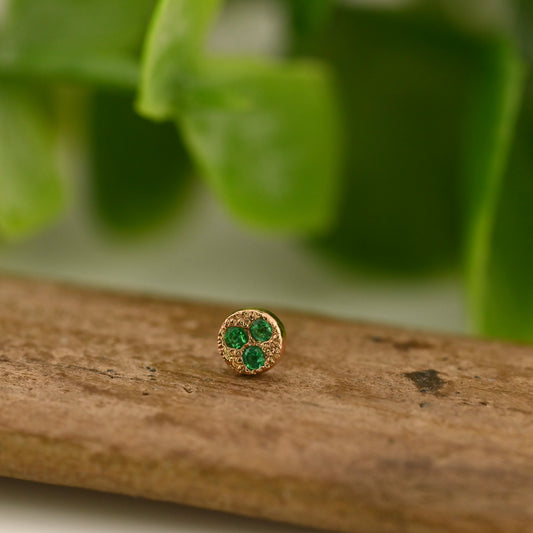 3 Gemstone Pave Circle - 3mm