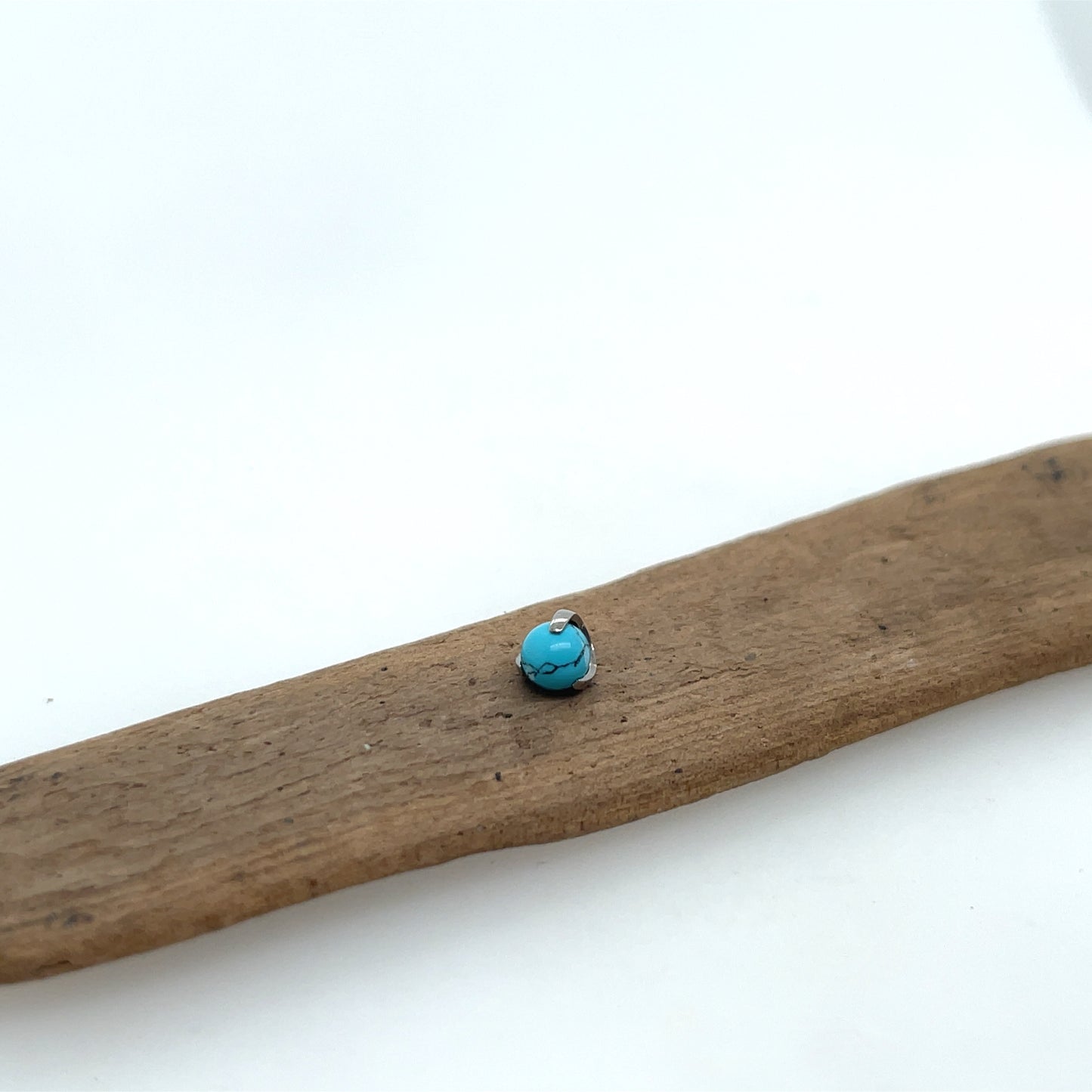 14g 4mm Titanium Threaded Claw Set Gemstones