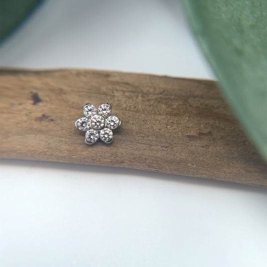 Titanium Flower End - Threaded