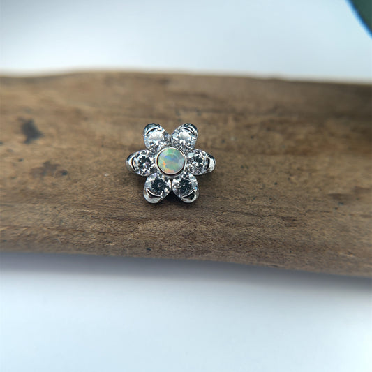 Titanium Flower End - 14g Threaded