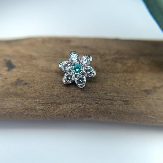 Titanium Flower End - 14g Threaded