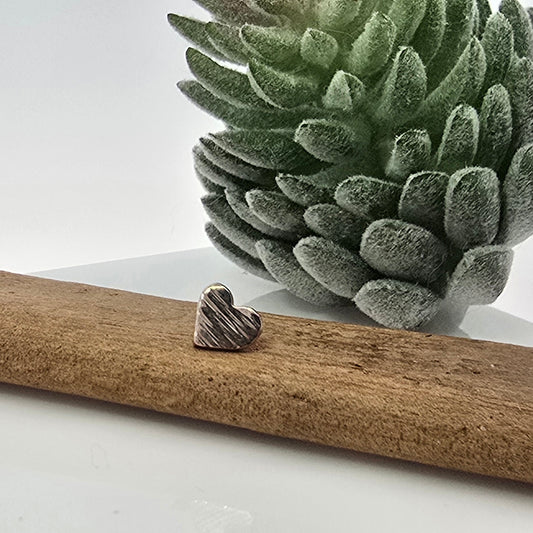 Wave Textured Large Heart