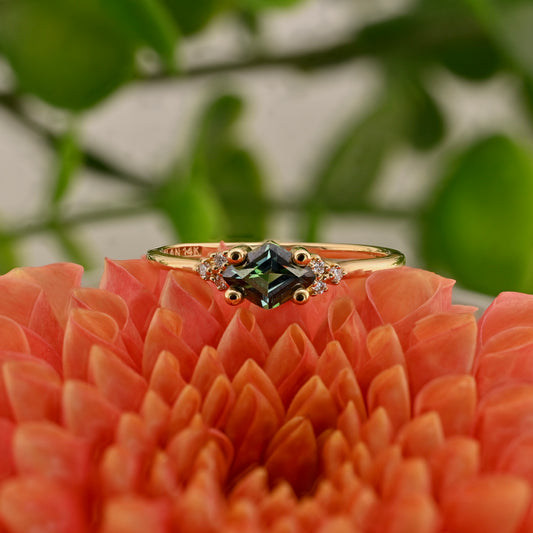 Diamond Shape Gemstone Ring