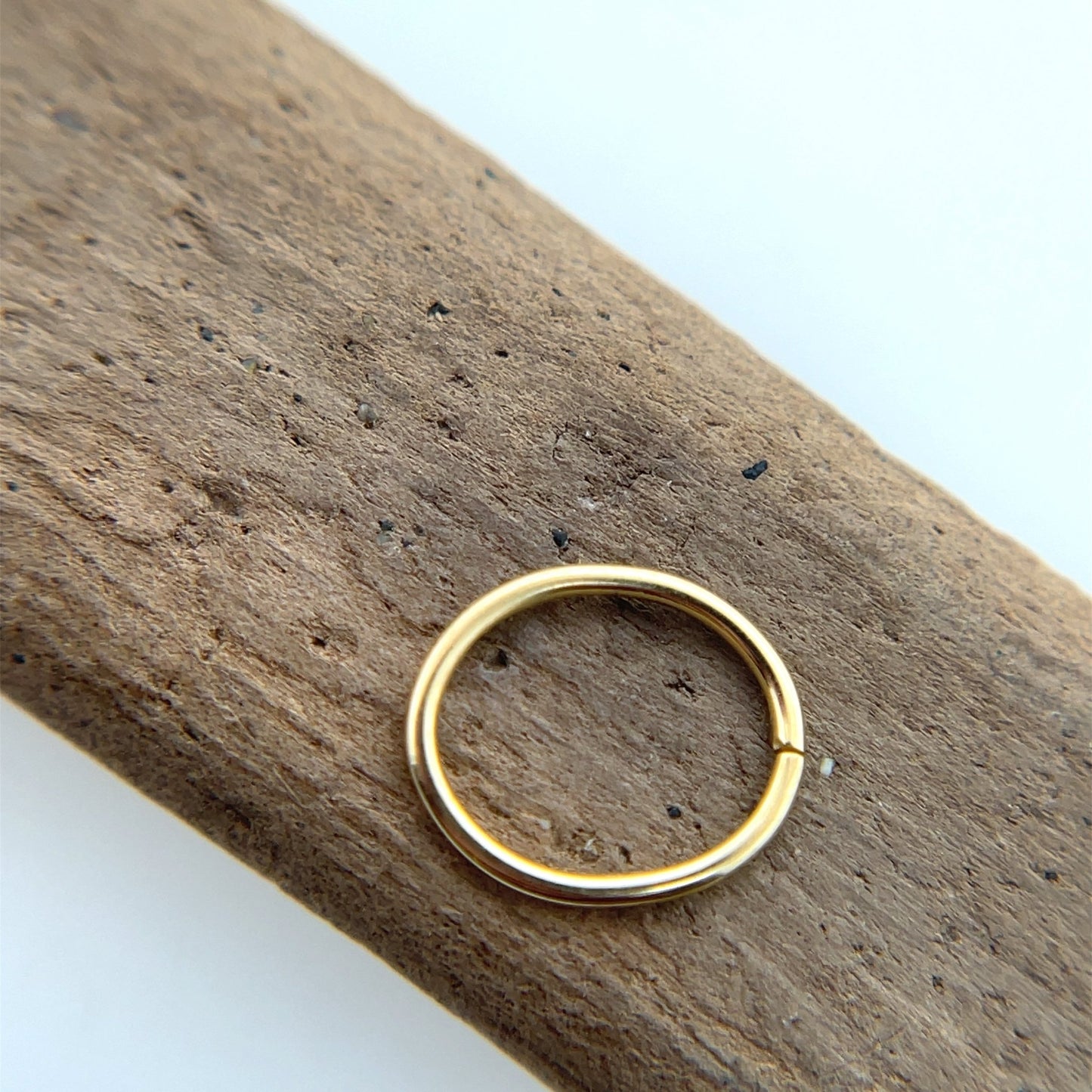 20g 14K Gold Oval Seam Ring - Agave in Bloom