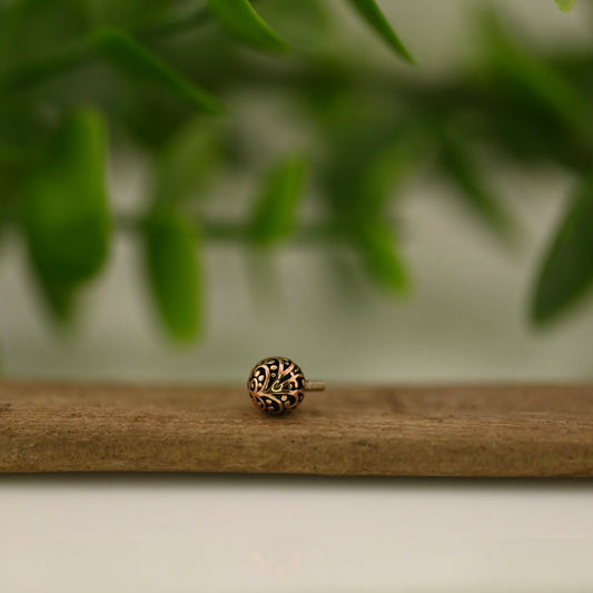 Filigree Bead Antique Finish 5.5mm - Threaded