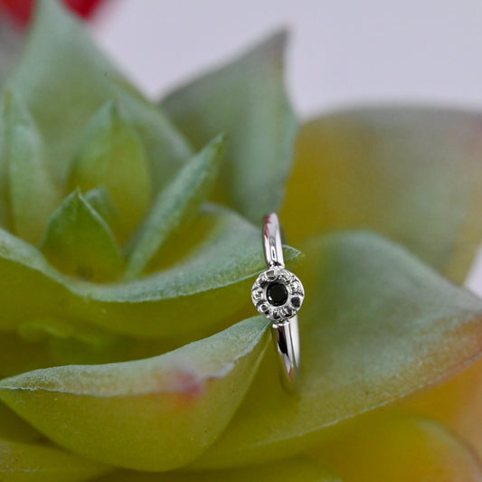 2.5mm Pave Circle Seam Ring - Agave in Bloom