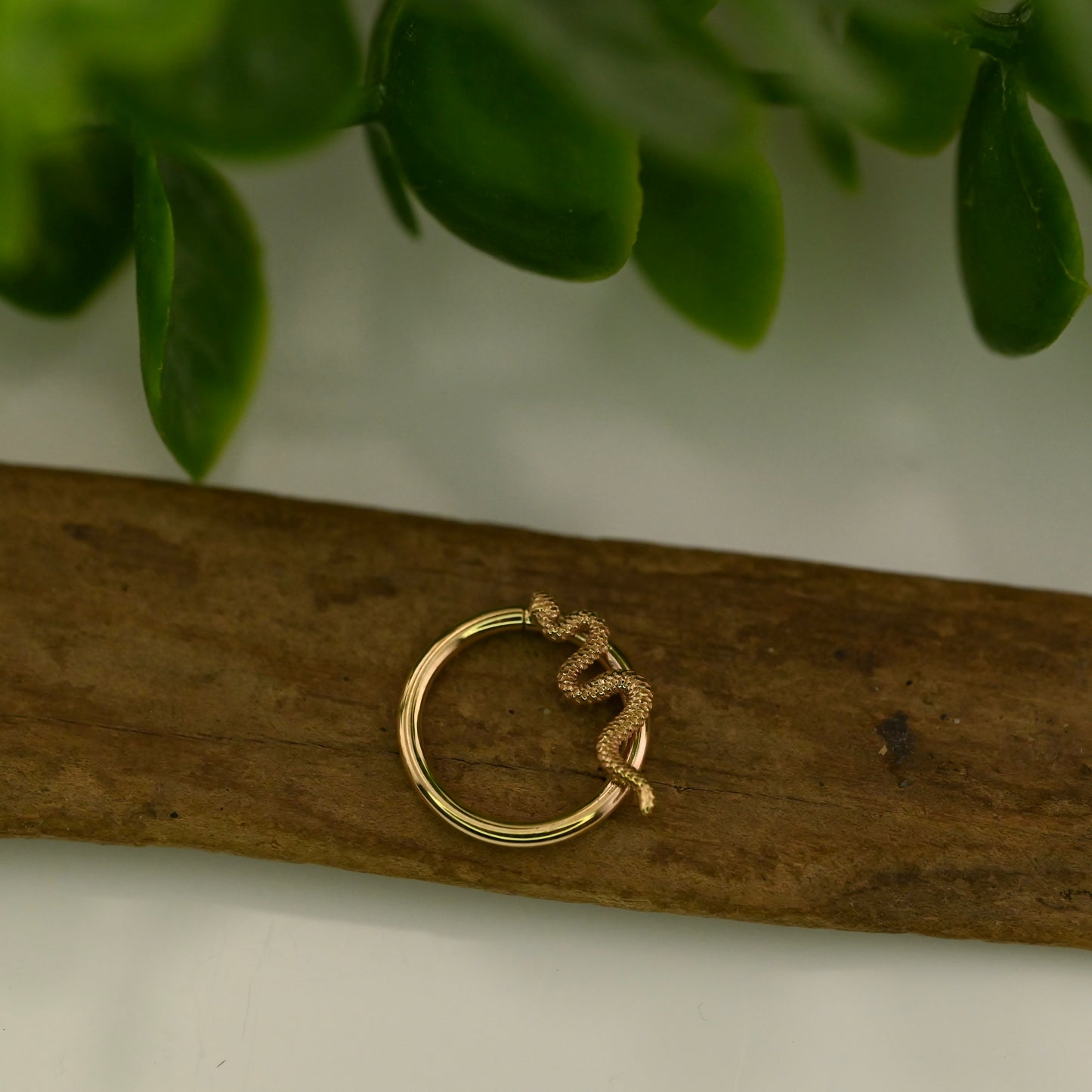 Delicate Snake Seam Ring - Nipple Orientation