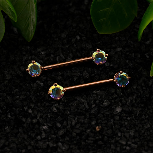 Prong Bell Nipple Barbell Pair