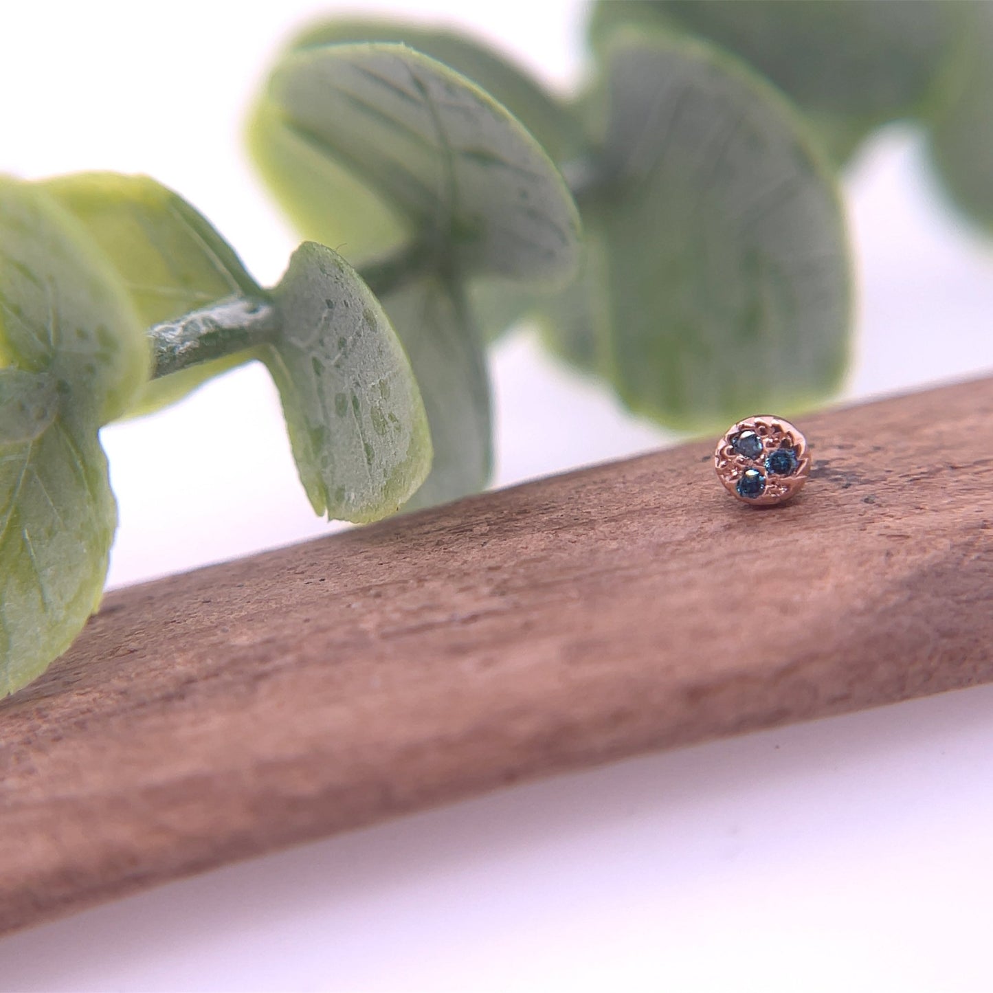 3 Gemstone Pave Circle 3mm - Agave in Bloom