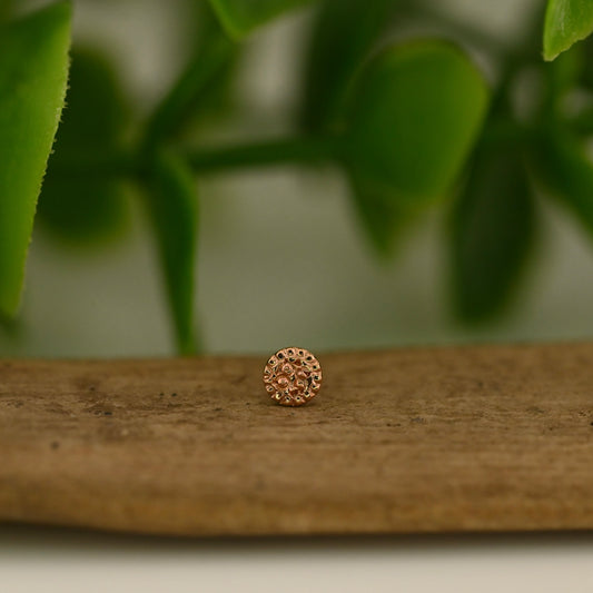 3mm Round Disc - Pave Texture