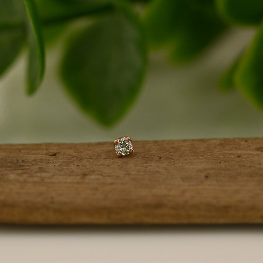 2mm Round 4 Prong - Threadless