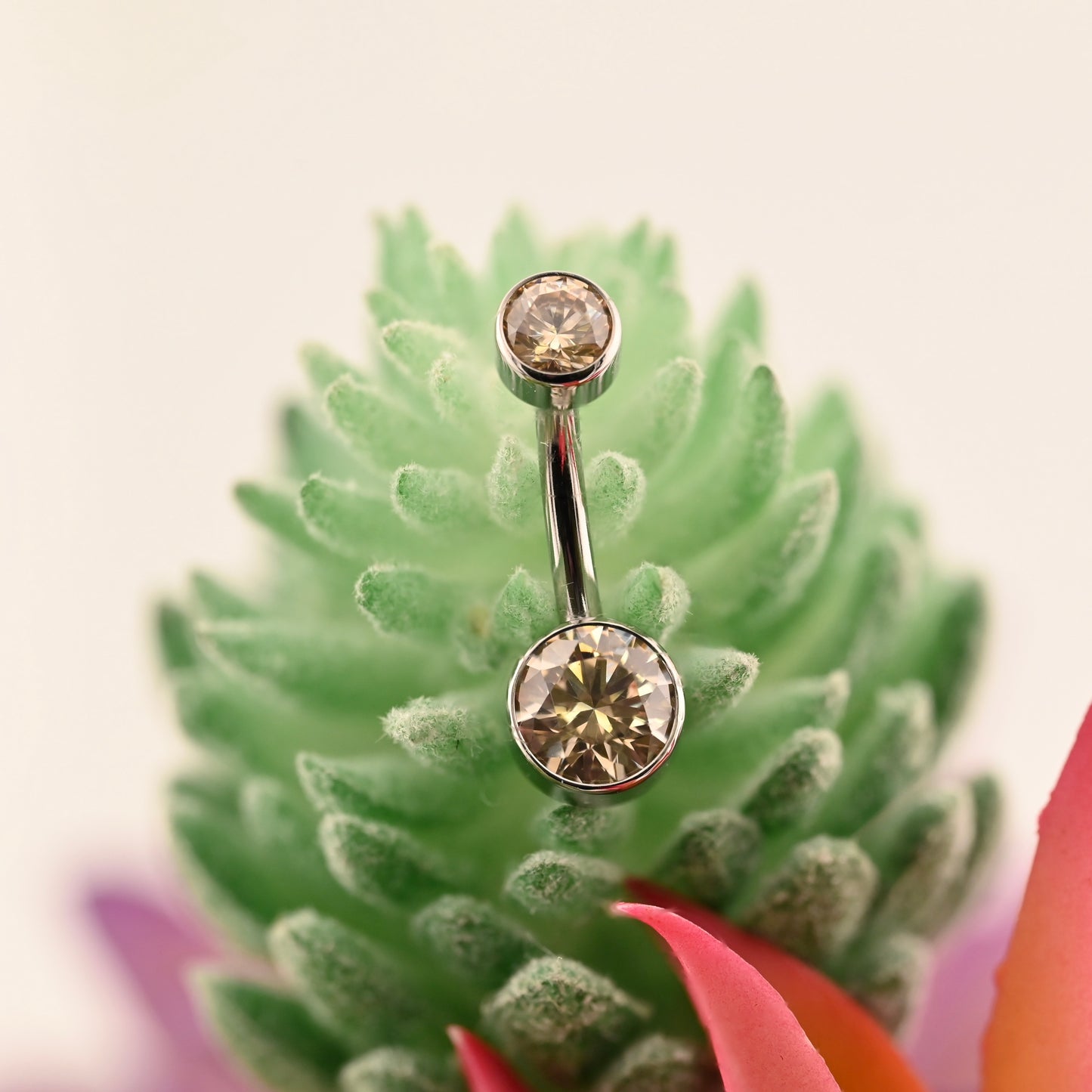 Titanium Double Bezel Navel Curve