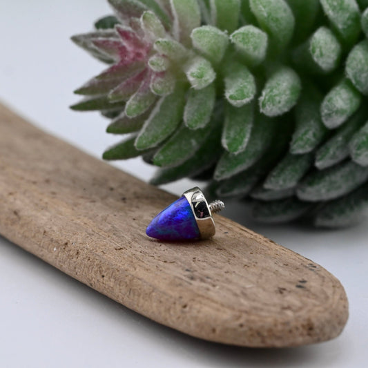 4mm Bezel Set Bullet End - Agave in Bloom