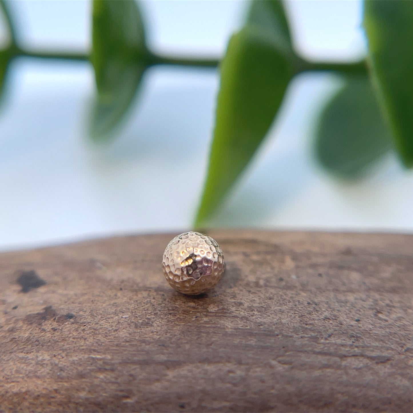 14K Gold 16g Threaded Bead