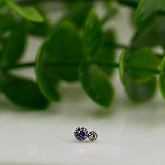 Titanium Bezel 2 Gem Cluster