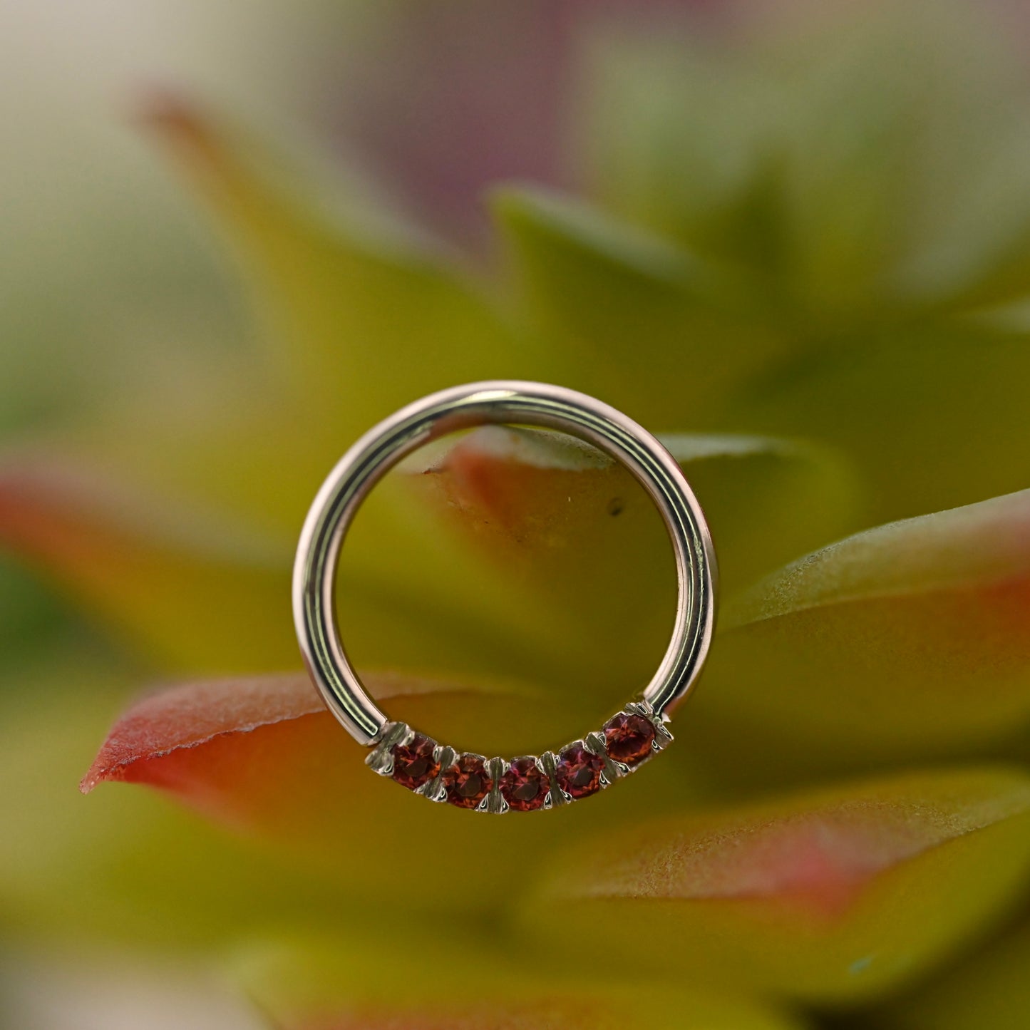 5 Gem Blaze with 1.5mm Gemstones - Nipple Orientation