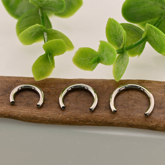 16g Threaded Titanium Circular Barbell Shaft