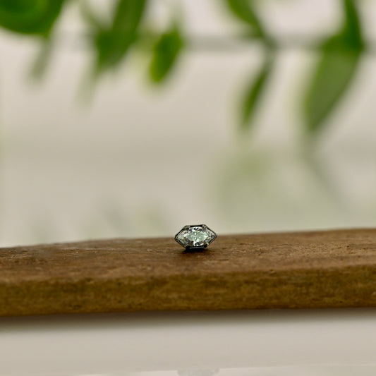 Titanium Marquise Prong Set Gem - Threadless