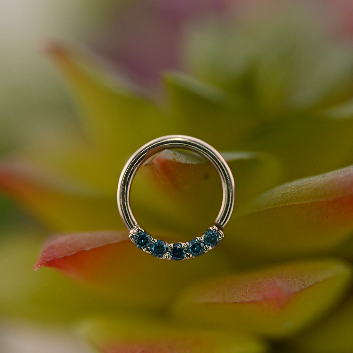 5 Gem Blaze with 1.5mm Gemstones - Nipple Orientation