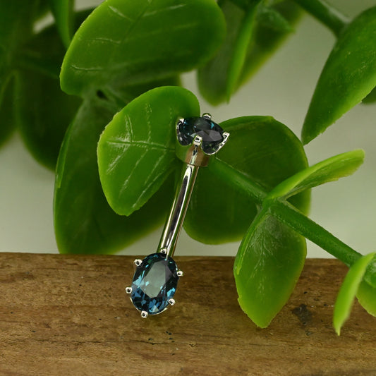 6 Prong Oval Navel Curve