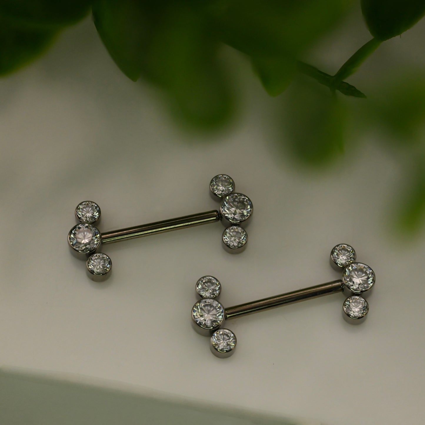 Titanium Triplet Bijoux Side Set End Only - NB11T