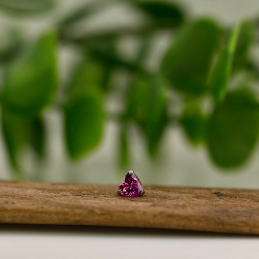 Titanium Heart Prong - 4mm