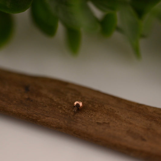 14K Gold Threaded Ball