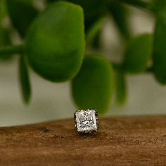 Titanium 4mm Princess End - Threadless