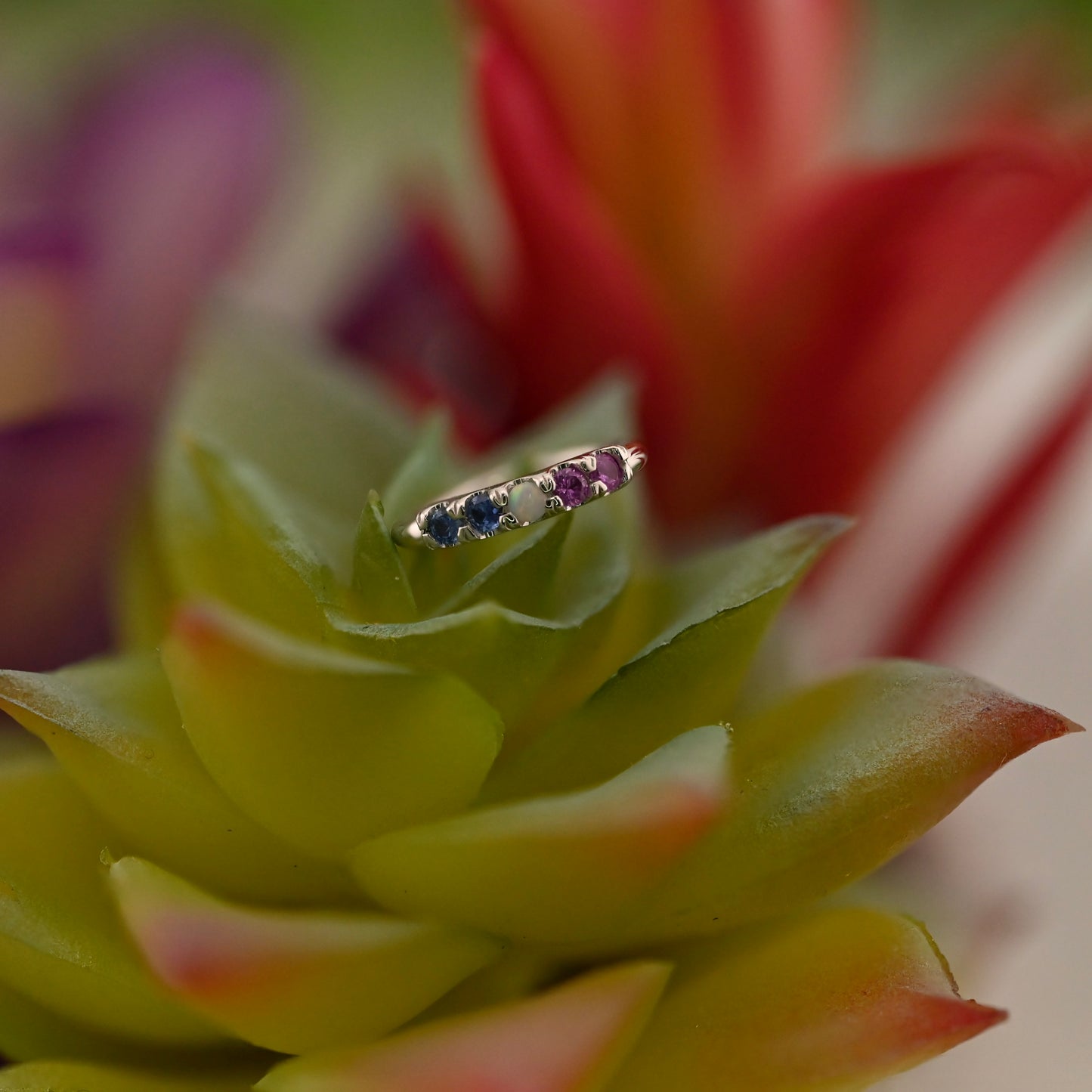 5 Gem Blaze with 1.5mm Gemstones- Navel Orientation