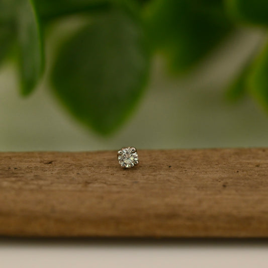 2mm Round 4 Prong - Threadless
