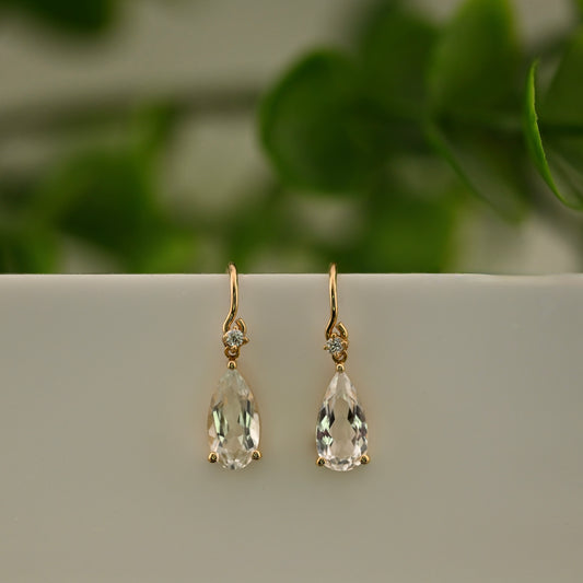Simple Pear Drop Earrings - Pair