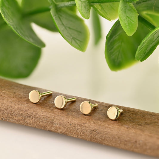 14K Gold Threadless Labret Post