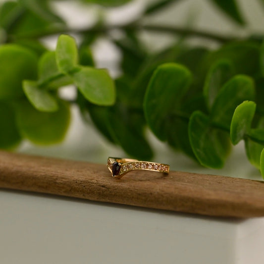 Cherish Pear Hinge Ring - Navel Orientation