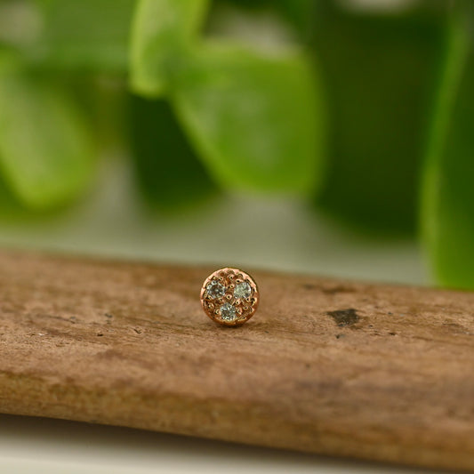 3 Gemstone Pave Circle - 3mm