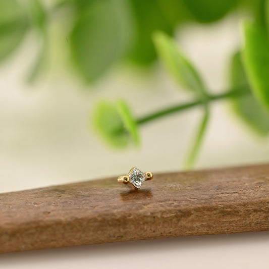 18K Princess Prong End