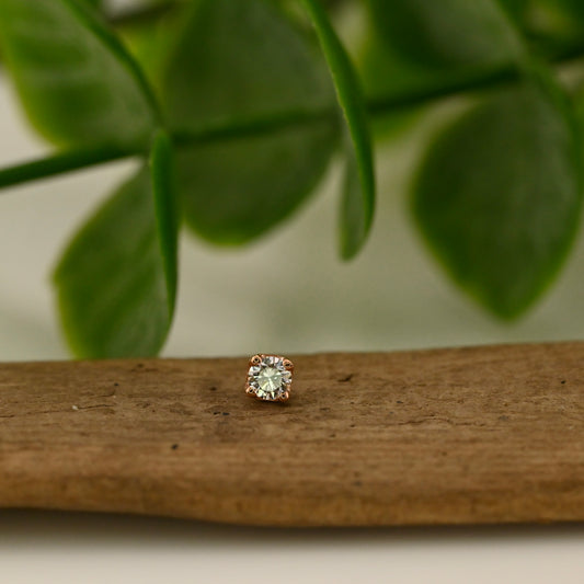 2.5mm Round 4 Prong  - Threadless