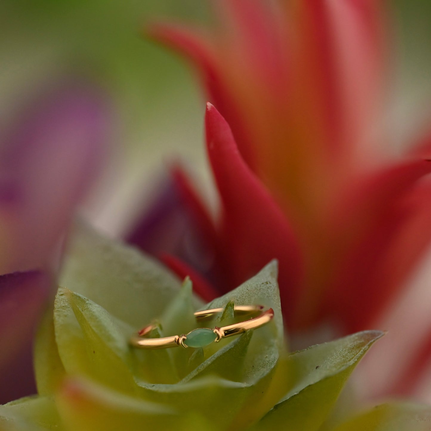 Marquise V Prong Fixed Ring