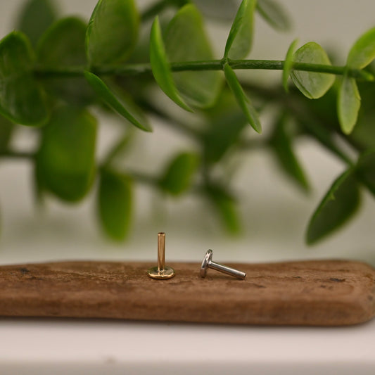 14K Gold Threaded Labret