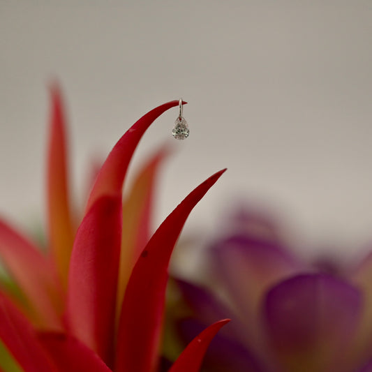 Drilled Pear Diamond Charm