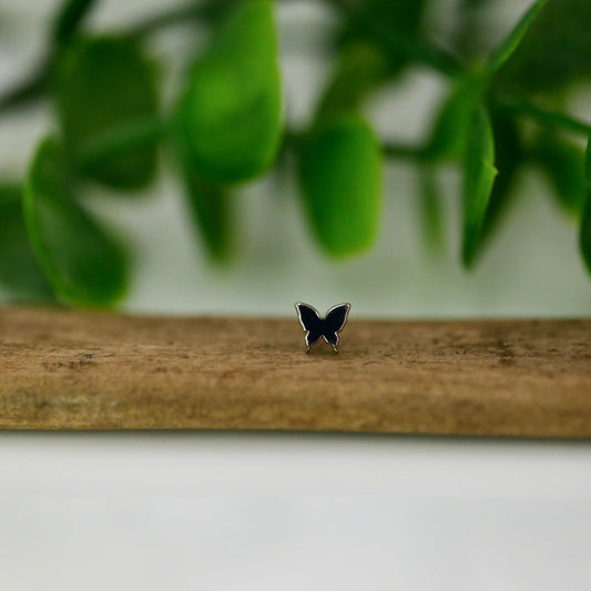 18K Gold Flat Butterfly End
