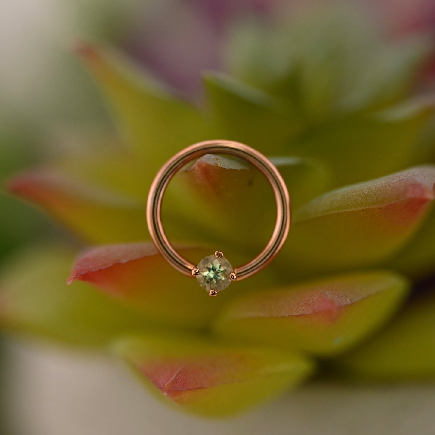 Fixed Ring with 3mm Round Prong - Nipple Orientation