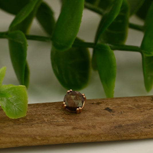 5mm Round Cab Prong - 14g Threaded