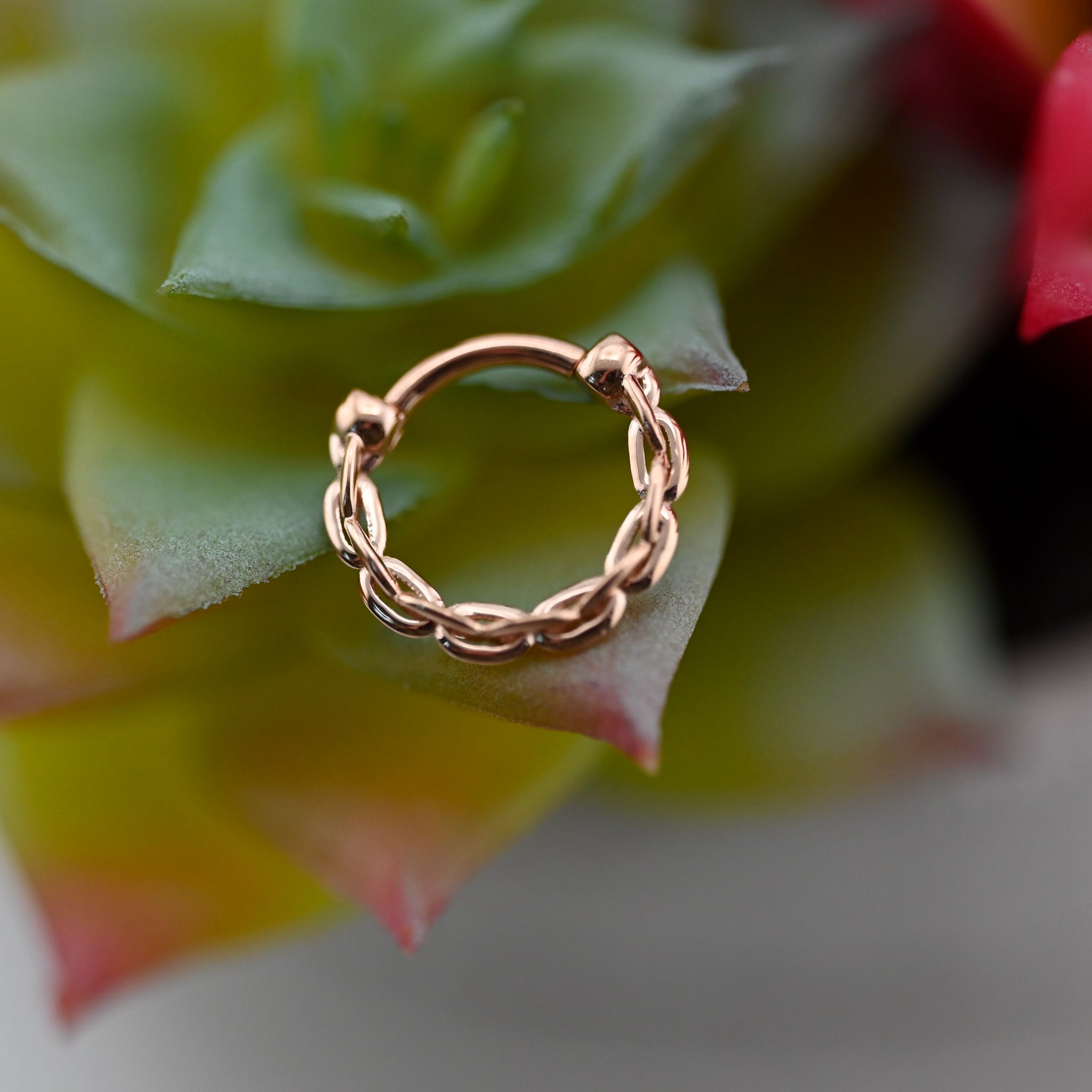 Anchored Hinge Ring – Agave in Bloom