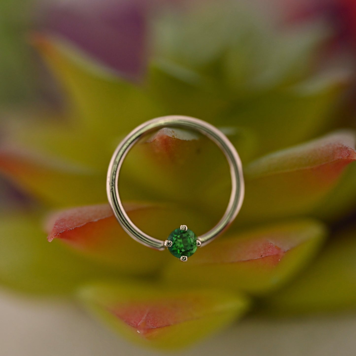 Fixed Ring with 3mm Round Prong - Nipple Orientation