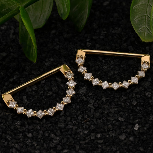 Tiffany Straight Hinge Ring Nipple Pair