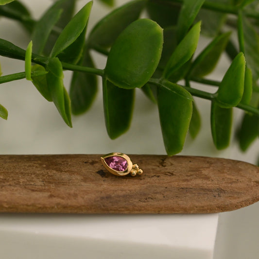 Beaded Pear Bezel - Threaded