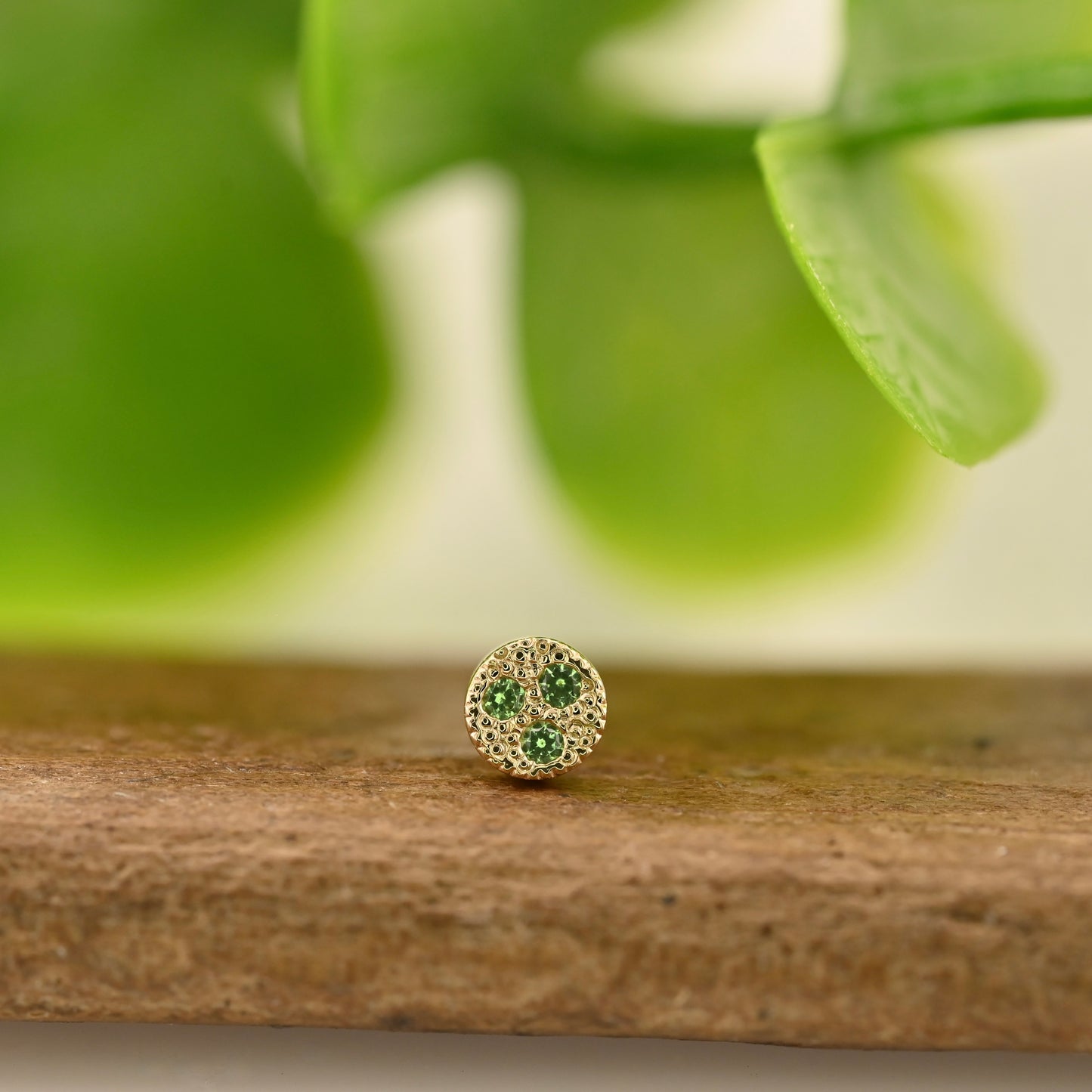 3 Gemstone Pave Circle - 3mm