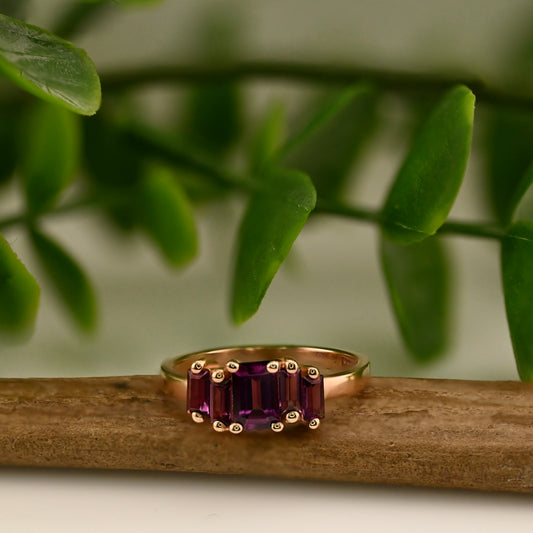 Emerald Cut & Baguette Ring