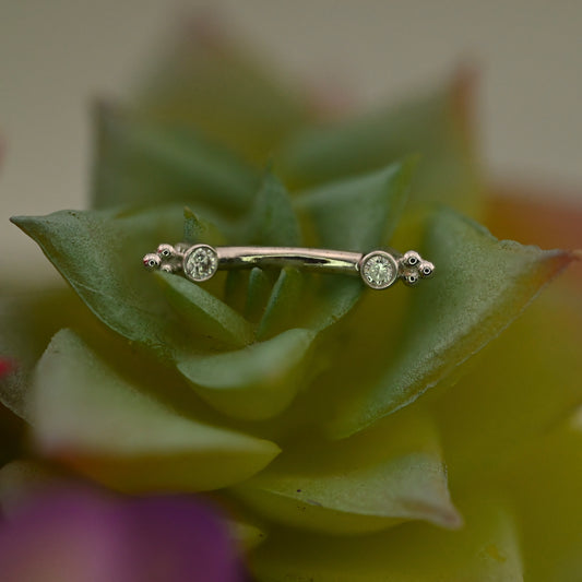 Bezel with Tri Bead Navel Curve